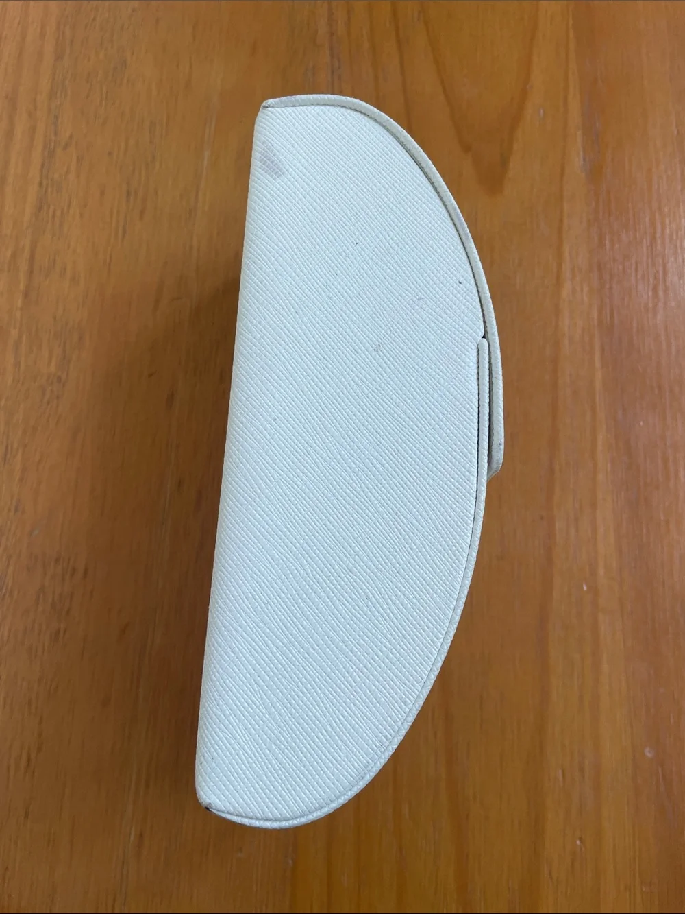 Prada Cream Textured Leather Glasses Case